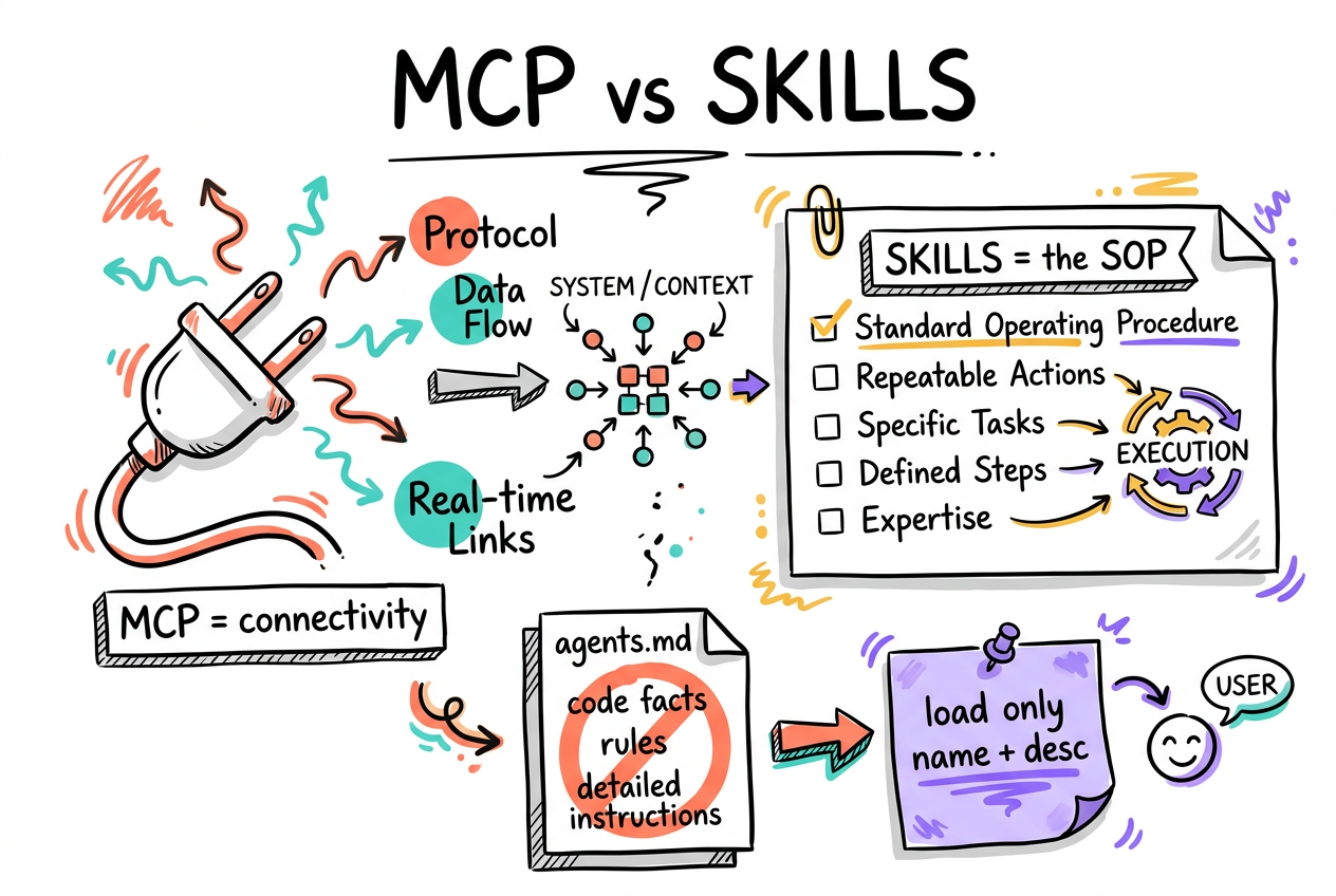 Skills, MCP, agents.md discipline